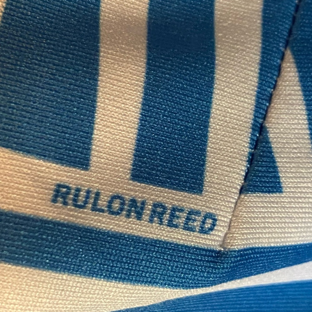 Blue & White Geometric Pattern Pullover Dress (Co… - image 3